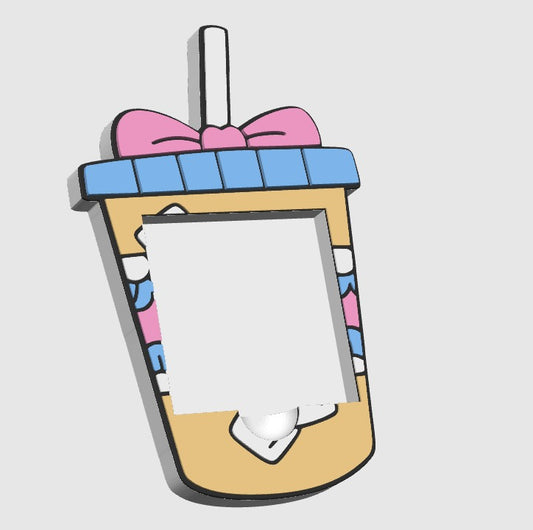 Iced Coffee Sticky Note Pad Holder