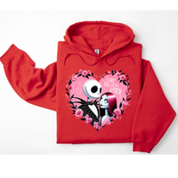 Valentine Jack & Sally Hoodies